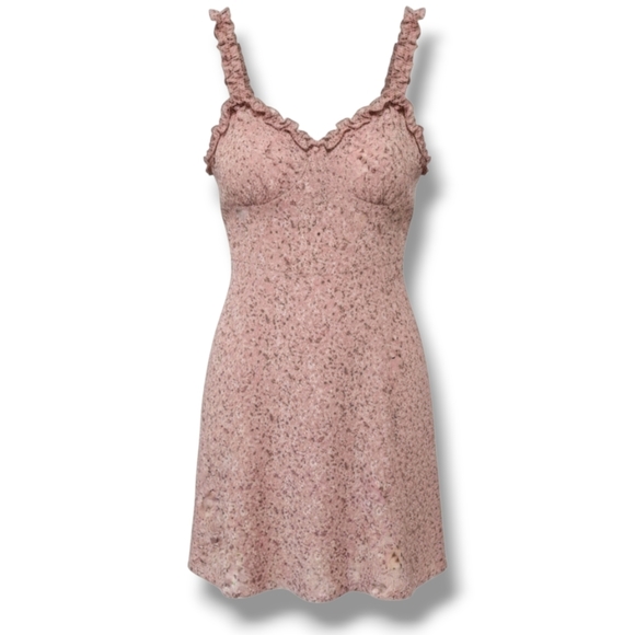 ROMWE Dresses & Skirts - Romwe women's multicolor floral sleeveless flowy  tie front dress - large